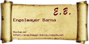 Engelmayer Barna névjegykártya