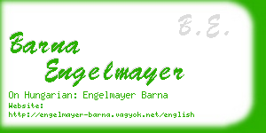 barna engelmayer business card